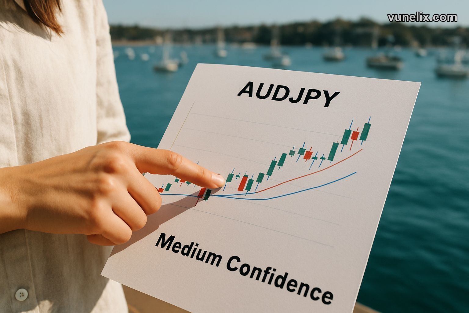 AUD/JPY buy signal analysis chart with medium confidence rating February 2026