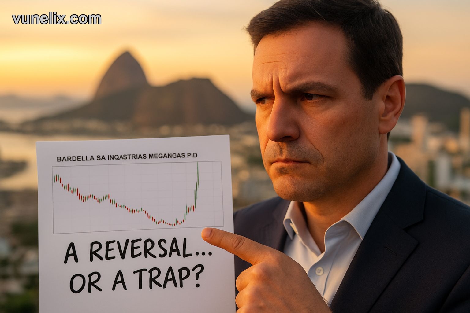 Skeptical investor points at BDLL4F stock chart in Rio
