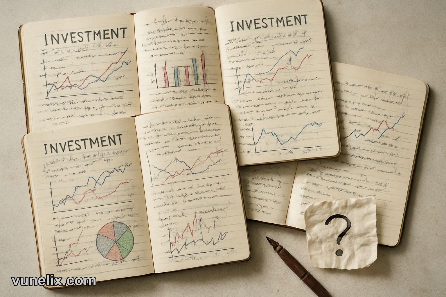 Conflicting Bitcoin market analysis charts and notes.