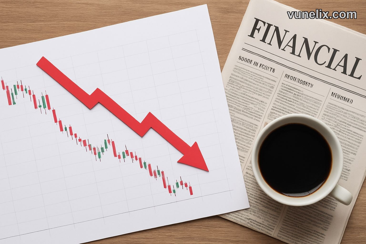 Sell signal on stock market chart