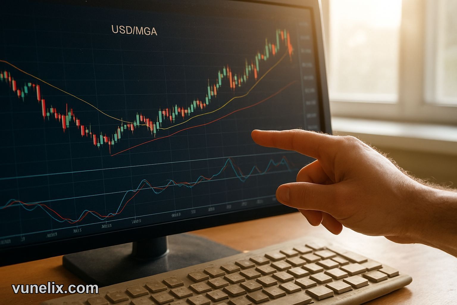 USDMGA technical indicators showing signal divergence oscillators moving averages
