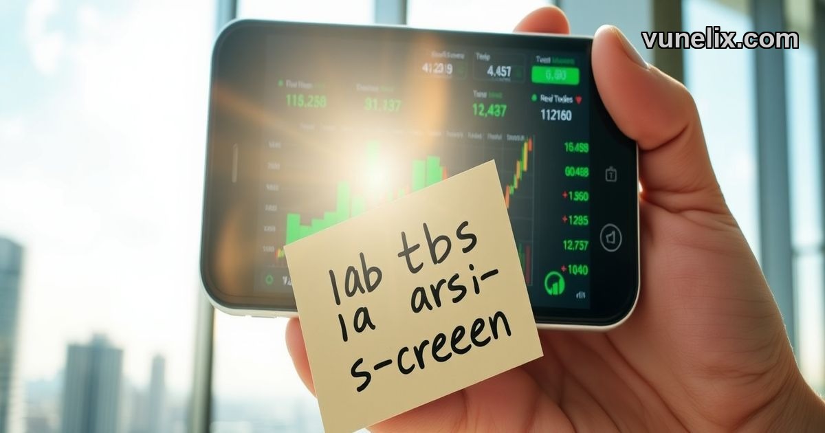 AI financial chatbot displaying real-time market data on smartphone screen