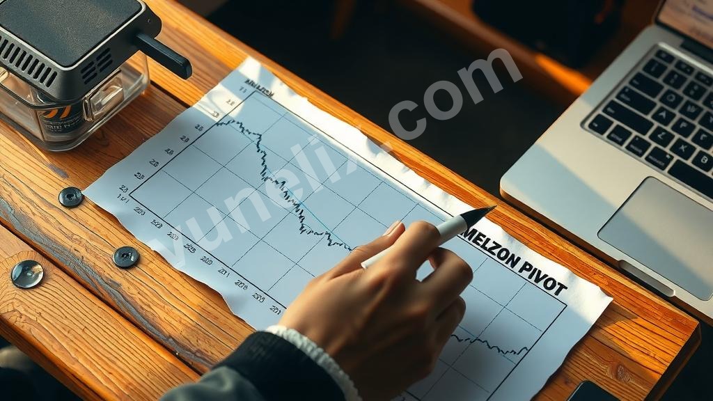 Amazon Fibonacci support analysis on printed chart