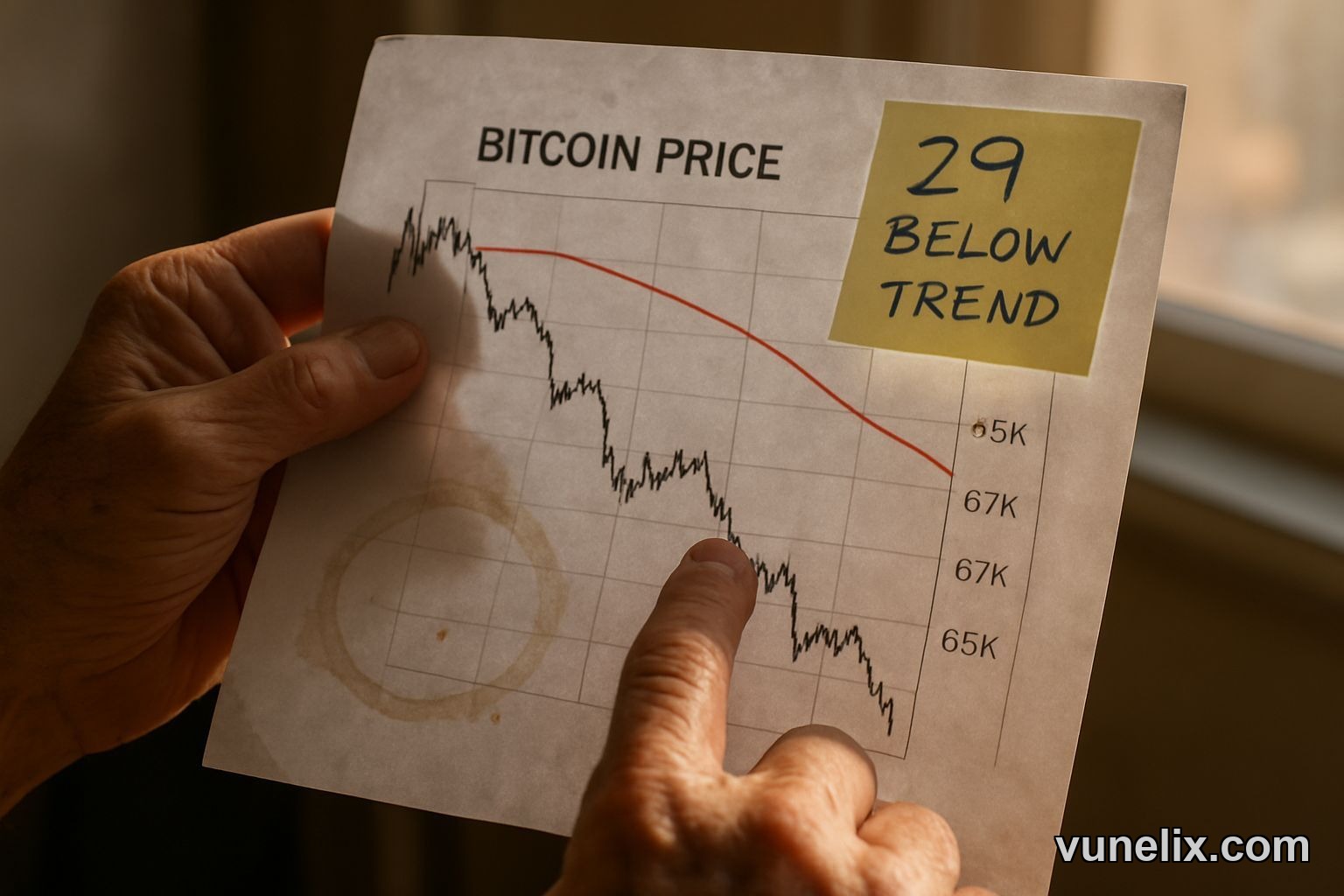 Bitcoin 200-day moving average technical analysis illustration