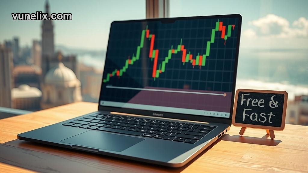 Free TradingView ticker tape widget alternative on laptop screen