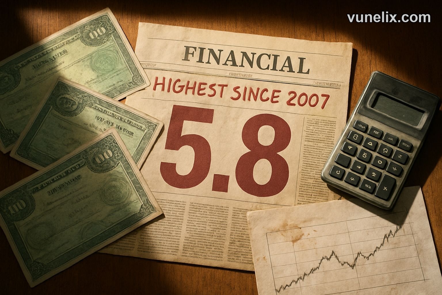 Person holding US Treasury bond certificate showing 5.8 percent yield