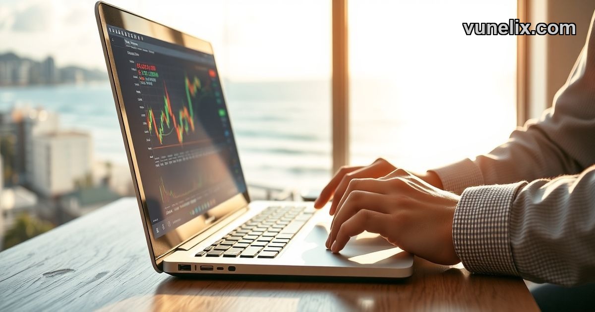 Trader analyzing AI market analysis tools on laptop with heatmap display