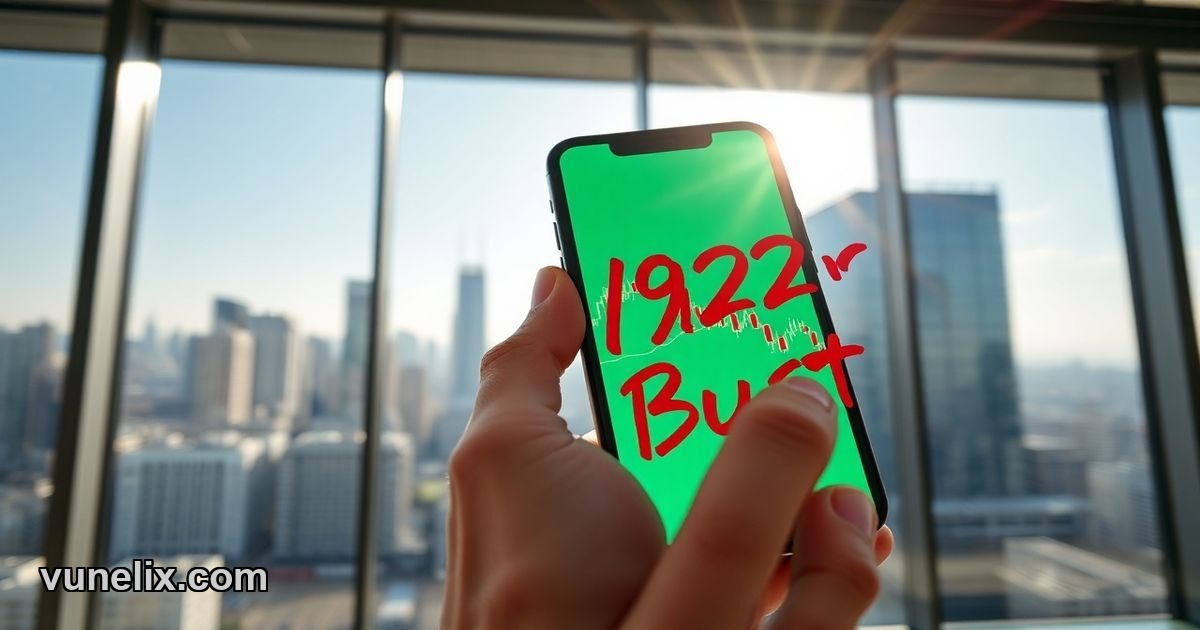 NVIDIA stock chart on phone showing $192 resistance level