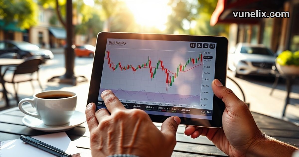 Trader analyzing NVIDIA stock chart with support levels