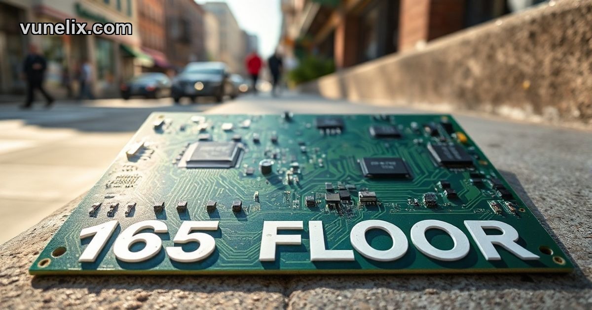 NVIDIA circuit board on concrete with price support level